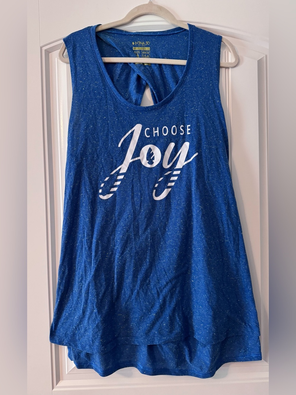 Women's Blue 'Choose Joy' Sleeveless Tank Top